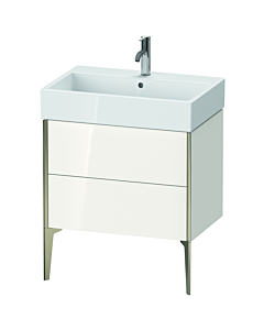 Duravit XViu Waschtisch-Unterschrank XV45350B185 68,4 x 49,3 x 45,4 cm, weiß hochglanz, 2 Auszüge, champagner matt