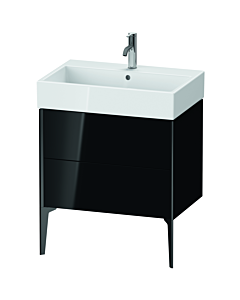 Duravit XViu Waschtisch-Unterschrank XV45350B240 68,4 x 49,3 x 45,4 cm, schwarz hochglanz, 2 Auszüge, schwarz matt