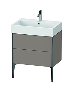 Duravit XViu Waschtisch-Unterschrank XV45350B243 68,4 x 49,3 x 45,4 cm, basalt matt, 2 Auszüge, schwarz matt
