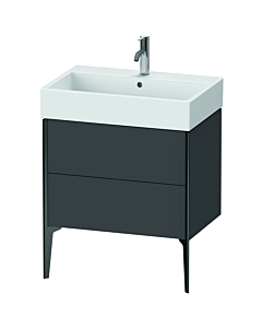 Duravit XViu vanity unit XV45350B249 68.4 x 49.3 x 45.4 cm, graphite matt, 2 pull-outs, black matt