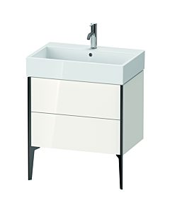 Duravit XViu vanity unit XV45350B285 68.4 x 49.3 x 45.4 cm, white high gloss, 2 pull-outs, black matt