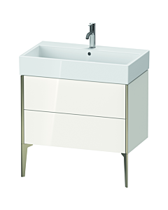 Duravit XViu Waschtisch-Unterschrank XV45360B122 78,4 x 49,3 x 45,4 cm, weiß hochglanz, 2 Auszüge, champagner matt