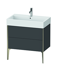 Duravit XViu vanity unit XV45360B149 78.4 x 49.3 x 45.4 cm, graphite matt, 2 pull-outs, champagne matt