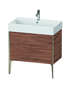 Duravit XViu vanity unit XV45360B179 78.4 x 49.3 x 45.4 cm, natural walnut, 2 pull-outs, matt champagne