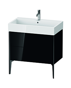 Duravit XViu Waschtisch-Unterschrank XV45360B240 78,4 x 49,3 x 45,4 cm, schwarz hochglanz, 2 Auszüge, schwarz matt