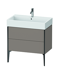 Duravit XViu Waschtisch-Unterschrank XV45360B243 78,4 x 49,3 x 45,4 cm, basalt matt, 2 Auszüge, schwarz matt
