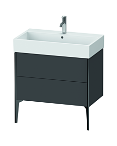 Duravit XViu vanity unit XV45360B249 78.4 x 49.3 x 45.4 cm, graphite matt, 2 pull-outs, black matt
