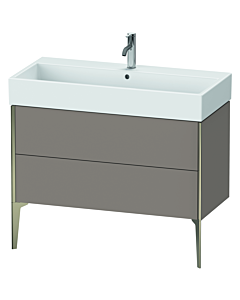 Duravit XViu Waschtisch-Unterschrank XV45370B143 98,4 x 49,3 x 45,4 cm, basalt matt, 2 Auszüge, champagner matt