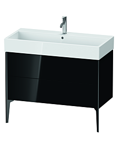 Duravit XViu Waschtisch-Unterschrank XV45370B240 98,4 x 49,3 x 45,4 cm, schwarz hochglanz, 2 Auszüge, schwarz matt