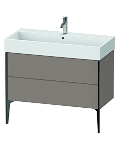 Duravit XViu Waschtisch-Unterschrank XV45370B243 98,4 x 49,3 x 45,4 cm, basalt matt, 2 Auszüge, schwarz matt