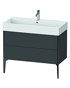 Duravit XViu vanity unit XV45370B249 98.4 x 49.3 x 45.4 cm, graphite matt, 2 pull-outs, black matt