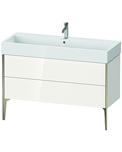 Duravit XViu Waschtisch-Unterschrank XV45380B122 118,4 x 49,3 x 45,4 cm, weiß hochglanz, 2 Auszüge, champagner matt