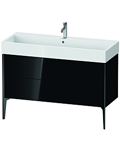 Duravit XViu Waschtisch-Unterschrank XV45380B240 118,4 x 49,3 x 45,4 cm, schwarz hochglanz, 2 Auszüge, schwarz matt