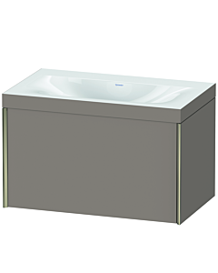 Duravit XViu vanity unit XV4610NB143C 80x48cm, 2000 pull-out, matt champagne, Rahmen C, matt basalt