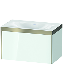 Duravit XViu Waschtisch-Unterschrank XV4610NB185P 80x48cm, 1 Auszug, champagner matt, Rahmen P, weiß hochglanz