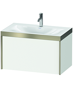 Duravit XViu meuble XV4610OB118P 80x48cm, 2000 gigogne, 2000 trou de coulée, champagne mat, Rahmen P, blanc mat
