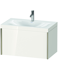 Duravit Meuble sous-vasque XViu XV4610OB122C 80x48cm, coulissant 2000 2000 , champagne mat, Rahmen C, blanc brillant