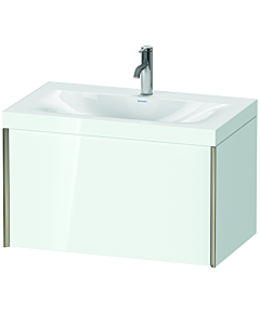 Duravit Meuble sous-vasque XViu XV4610OB185C 80x48cm, coulissant 2000 2000 , champagne mat, Rahmen C, blanc brillant