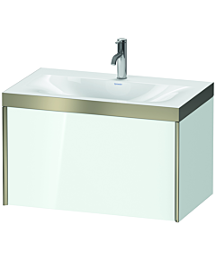 Duravit XViu meuble sous-vasque XV4610OB185P 80x48cm, coulissant 2000 2000 , champagne mat, Rahmen P, blanc brillant