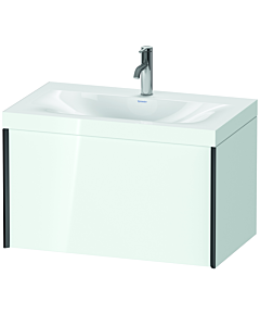 Duravit Meuble sous-vasque XViu XV4610OB285C 80x48cm, coulissant 2000 2000 , noir mat, Rahmen C, blanc brillant