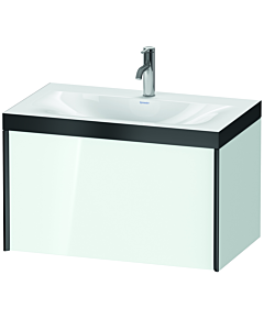 Duravit Meuble sous-vasque XViu XV4610OB285P 80x48cm, coulissant 2000 2000 , noir mat, Rahmen P, blanc brillant