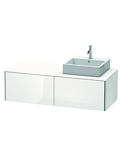 Duravit XSquare Waschtisch-Unterschrank XS4903R2222 140x40x54,8cm, 2 Auszüge, rechts, weiß hochglanz