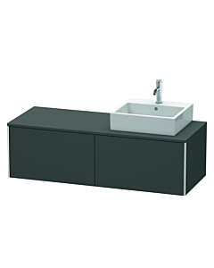 Duravit XSquare XS4903R4949 140x40x54.8cm, 2 tiroirs, droit, Graphit mat