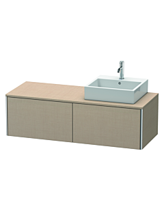 Duravit XSquare Waschtisch-Unterschrank XS4903R7575 140x40x54,8cm, 2 Auszüge, rechts, Leinen