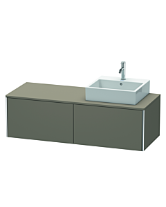 Duravit XSquare XS4903R9090 140x40x54.8cm, 2 tiroirs, droite, Flannel Grey seidenmatt