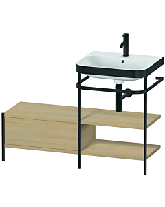Duravit Happy D.2 Plus combinaison lavabo sur meuble HP4745O7171 120 x 49 cm, trou pour robinetterie 2000 , chêne méditerranéen, avec console en métal
