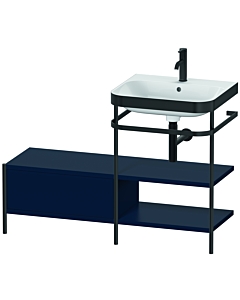 Duravit Happy D.2 Plus combinaison lavabo pour meuble HP4745O9898 120 x 49 cm, trou pour robinetterie 2000 , finition satinée bleu nuit, avec console en métal