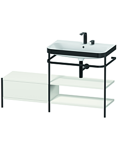 Duravit Happy D.2 Plus combinaison lavabo sur meuble HP4747E3939 140 x 49 cm, 2 trous pour robinetterie, nordic blanc , avec console en métal