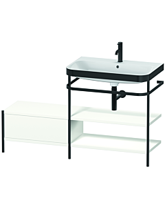 Duravit Happy D.2 Plus combinaison lavabo pour meuble HP4747O3636 140 x 49 cm, trou pour robinetterie 2000 , blanc , avec console en métal