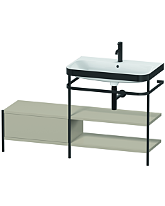 Duravit Happy D.2 Plus combinaison lavabo pour meuble HP4747O6060 140 x 49 cm, trou pour robinetterie 2000 , taupe satiné, avec console en métal