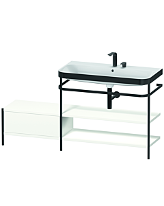 Duravit Happy D.2 Plus combinaison lavabo pour meuble HP4748E3636 160 x 49 cm, 2 trous pour robinetterie, blanc , avec console en métal