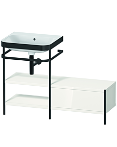 Duravit Happy D.2 Plus vanity combination HP4750N2222 120 x 49 cm, without tap hole, white high gloss, with metal console