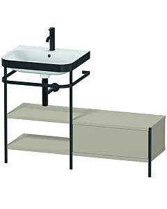 Duravit Happy D.2 Plus vanity combination HP4750O6060 120 x 49 cm, 2000 tap hole, taupe satin finish, with metal console