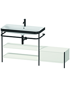 Duravit Happy D.2 Plus furniture washbasin combination HP4753O3939 160 x 49 cm, 2000 tap hole, nordic white satin finish, with metal console