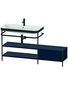 Duravit Happy D.2 Plus combinaison lavabo pour meuble HP4753O9898 160 x 49 cm, trou pour robinetterie 2000 , finition satinée bleu nuit, avec console en métal