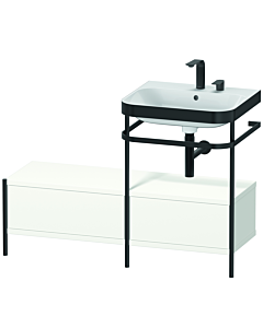 Duravit Happy D.2 Plus vanity combination HP4755E3636 120x49cm, with metal console, 2 tap holes, white satin finish