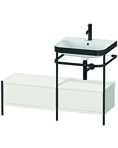 Duravit Happy D.2 Plus furniture washbasin combination HP4755O3939 120x49cm, with metal console, 2000 hole, nordic white satin finish