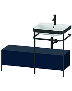 Duravit Happy D.2 Plus combinaison lavabo pour meuble HP4755O9898 120x49cm, avec console en métal, trou pour robinetterie 2000 , finition satinée bleu nuit