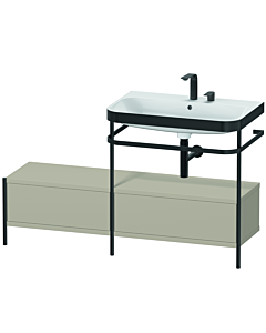 Duravit Happy D.2 Plus combinaison lavabo pour meuble HP4757E6060 140x49cm, avec console en métal, 2 trous pour robinet, taupe satiné