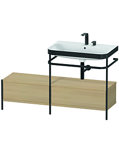 Duravit Happy D.2 Plus combinaison lavabo pour meuble HP4757E7171 140x49cm, avec console en métal, 2 trous pour robinetterie, chêne méditerranéen