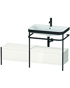Duravit Happy D.2 Plus combinaison lavabo pour meuble HP4757O2222 140x49cm, avec console en métal, trou pour 2000 , blanc brillant