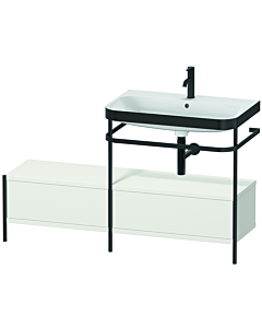 Duravit Happy D.2 Plus furniture washbasin combination HP4757O3939 140x49cm, with metal console, 2000 hole, nordic white satin finish