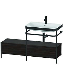 Duravit Happy D.2 Plus vanity washbasin combination HP4757O6969 140x49cm, with metal console, 2000 hole, brushed walnut