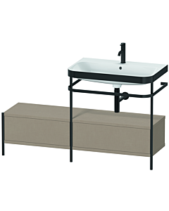 Duravit Happy D.2 Plus combinaison lavabo sur meuble HP4757O7575 140x49cm, avec console en métal, trou pour 2000 , lin
