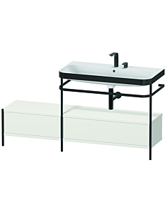 Duravit Happy D.2 Plus Möbelwaschtisch-Kombination HP4758E3939 160x49cm, mit Metallkonsole, 2 Hahnlöcher, nordic weiß seidenmatt