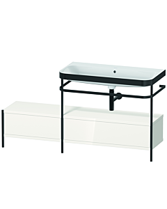 Duravit Happy D.2 Plus Möbelwaschtisch-Kombination HP4758N2222 160x49cm, mit Metallkonsole, ohne Hahnloch, weiß hochglanz